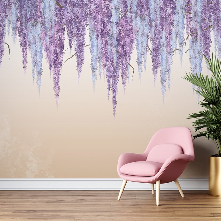 Nuotraukų tapetai Violetinė gėlių girlianda