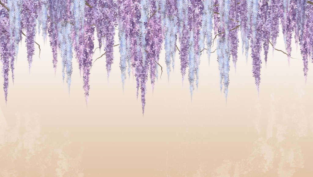 Fototapeta-Girlanda-Fioletowych-Kwiatow_484920565