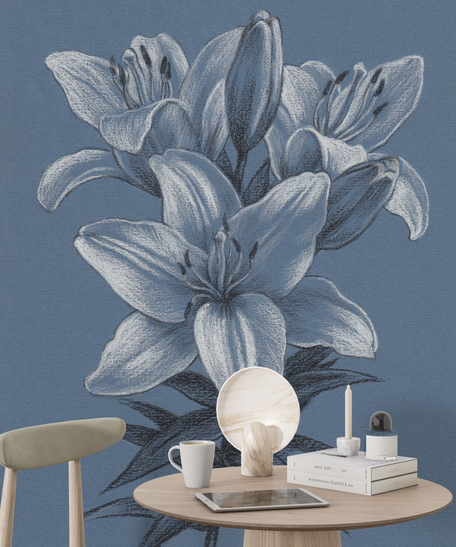 Sieninė tapyba Lilac Blossom in Blue
