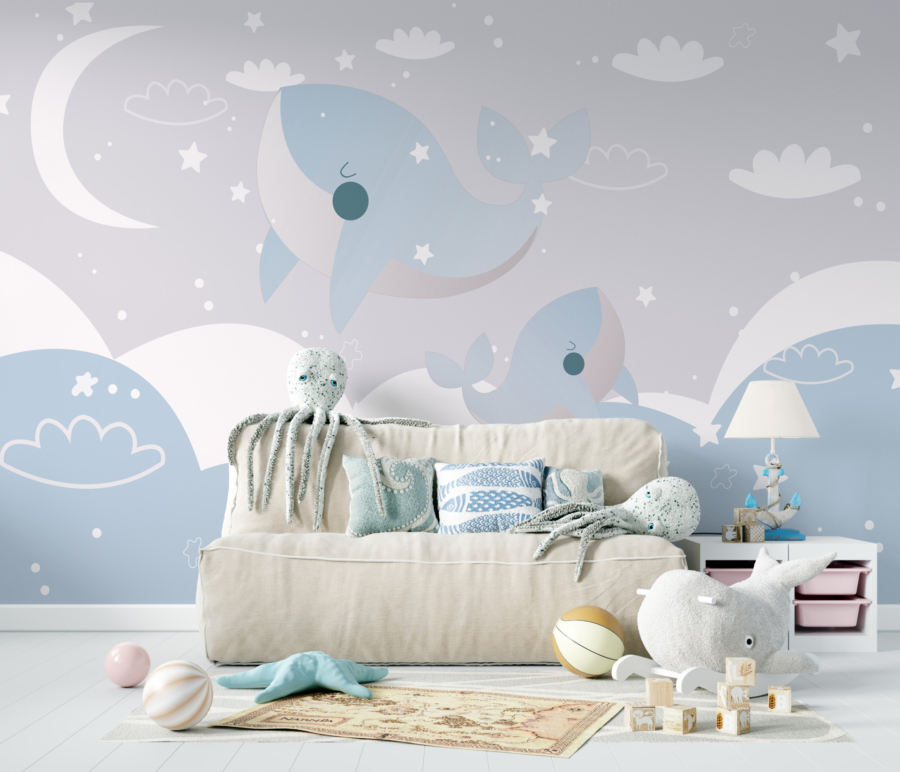 Sienų tapyba Sleepy Whales