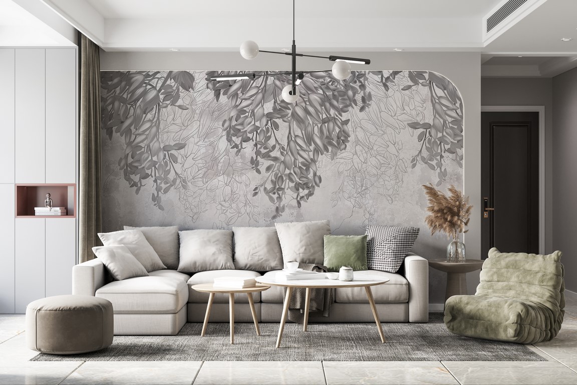 Sieninė tapyba "Grey Ivy