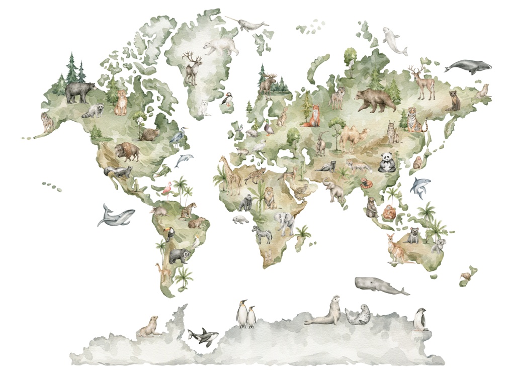 Fototapeta-Zielona-Mapa-Swiata_473870310