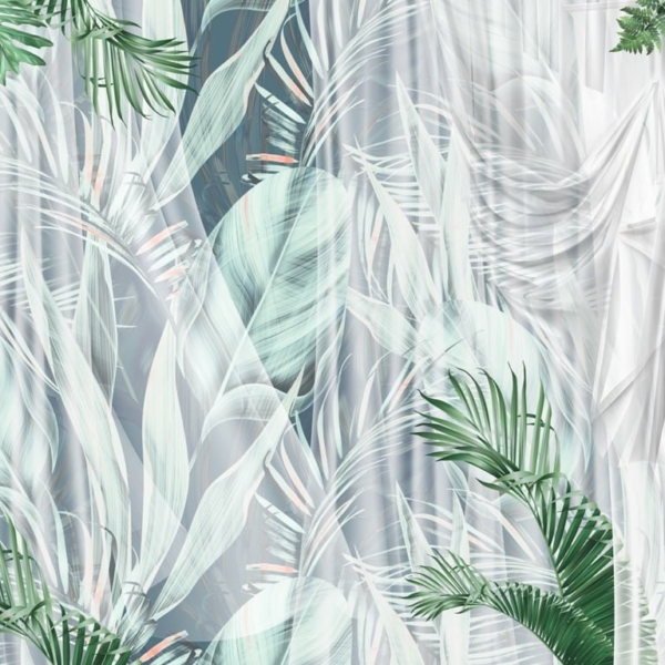 Freska „Green Leaves” už užuolaidos