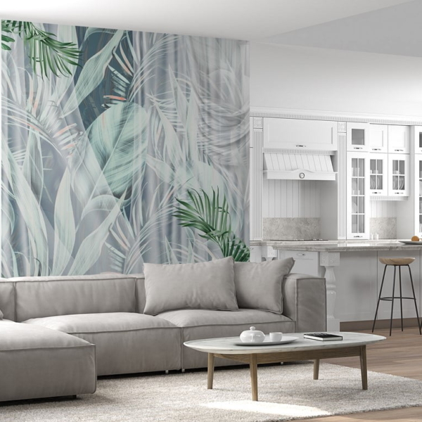 Freska „Green Leaves” už užuolaidos