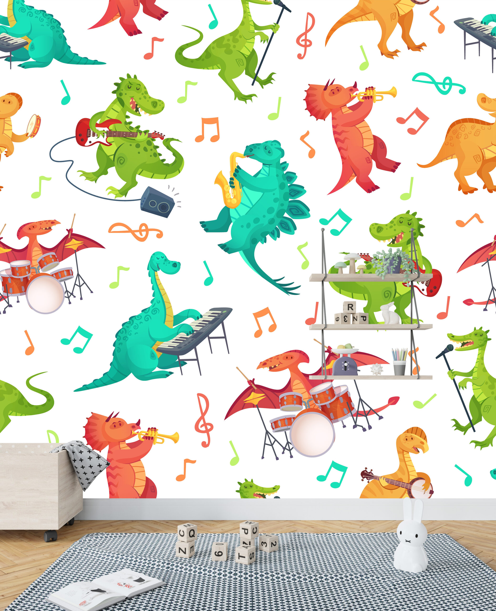 Muzikinių dinozaurų freska