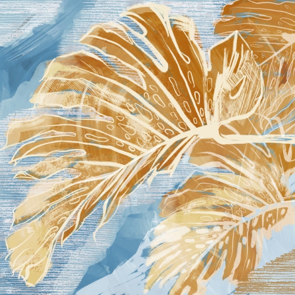 Freska Auksinių lapų monstera