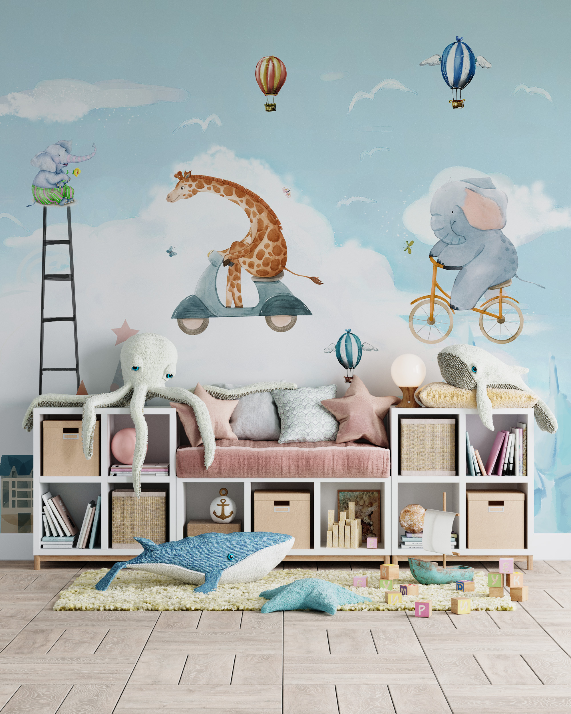 Sieninė tapyba "Sky Zoo