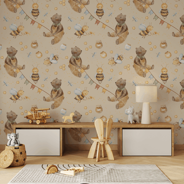 Fototapetai Lokys ir medus