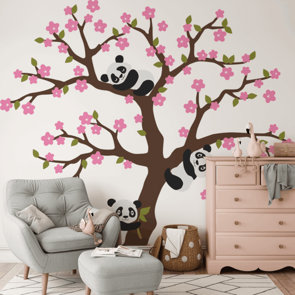 Fototapetai Pandos gėlės šalis