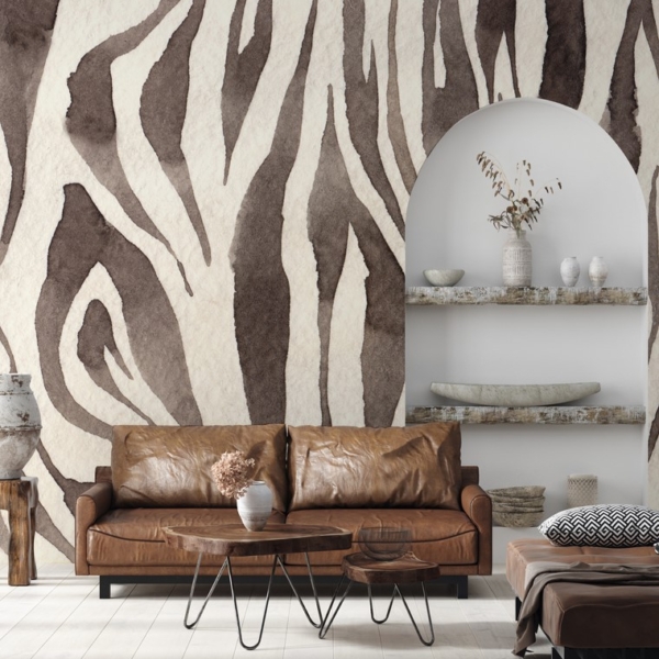 Fototapetai Rudos zebro tekstūra