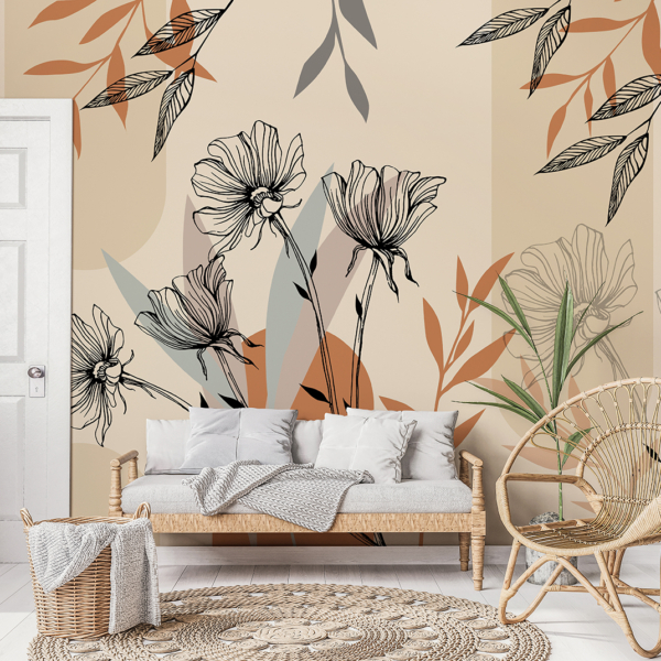 Fototapetai Minimalistinės gėlės