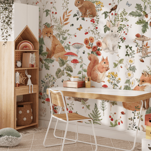 Fototapetai Tarp grybų ir gėlių