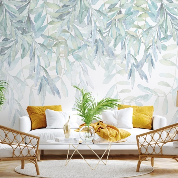 Fototapetai Mėlynų lapų subtilumas