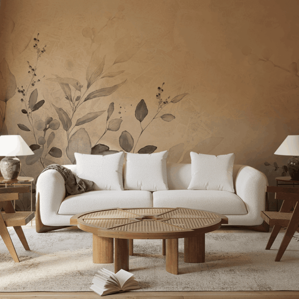 Fototapetai Pilkai smėlio spalvos akvarelės harmonija