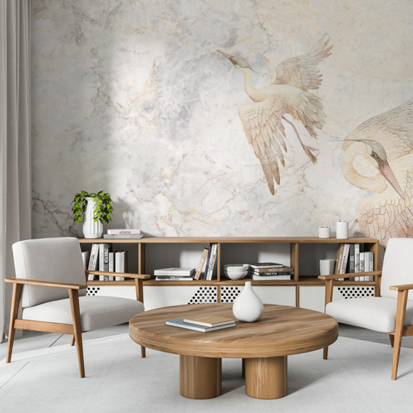 Fototapetai Kranai marmuriniame danguje