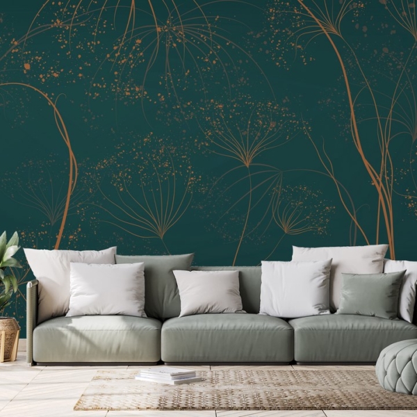 Fototapetai Kopra žaliame fone