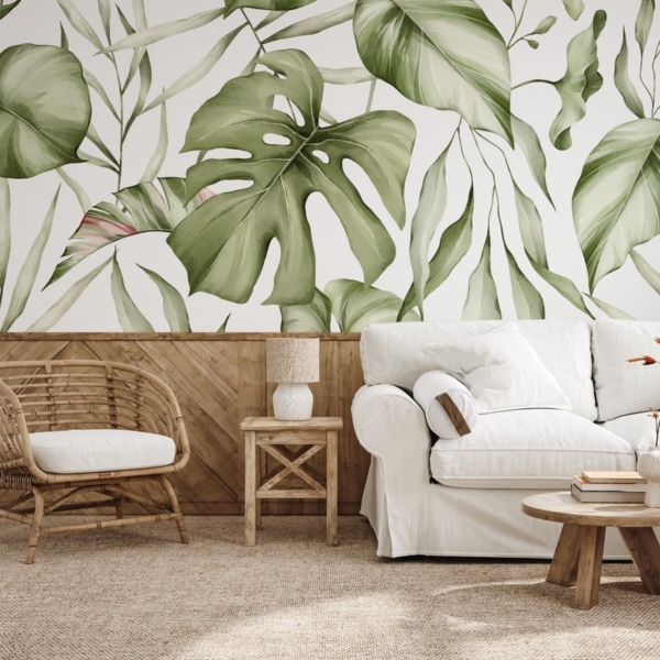 Fototapetai Subtilūs monsteros lapai