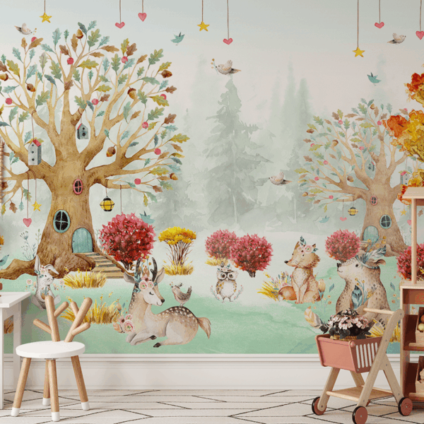 Fototapetai Pasakų gyvūnų giraitė