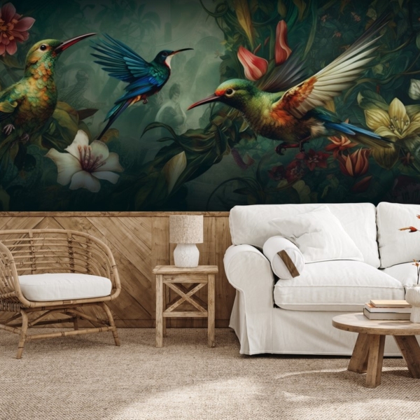 Fototapetai Kolibrio šokis džiunglėse