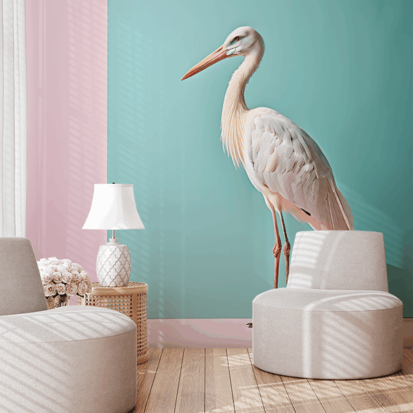 Fototapetai Pastelinė elegancijos gervė