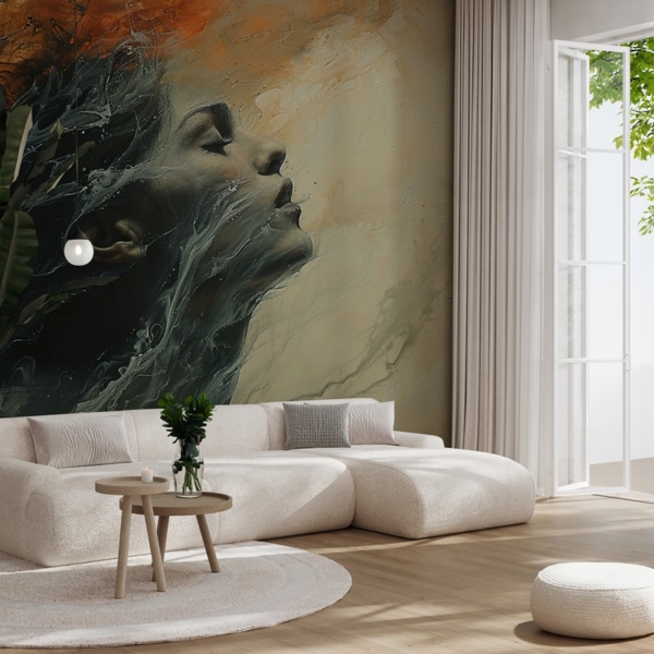 Fototapetai Moteriškas portretas abstrakcijoje