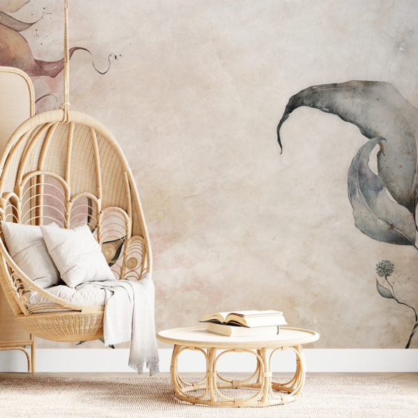 Fototapetai Akvarelės augalų subtilumas