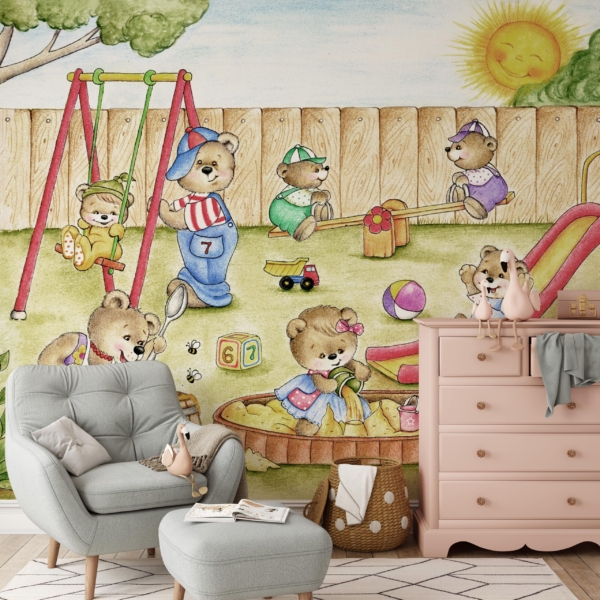 Fototapetai Meškiukų žaidimų aikštelė