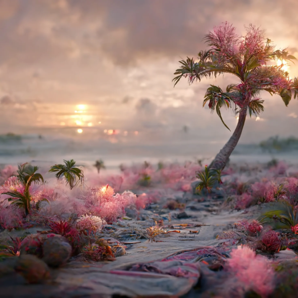 Fototapetai Rožinė vienatvė