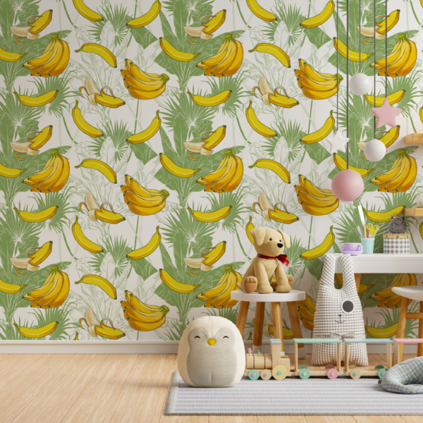 Fototapetai Bananai tarp lapų