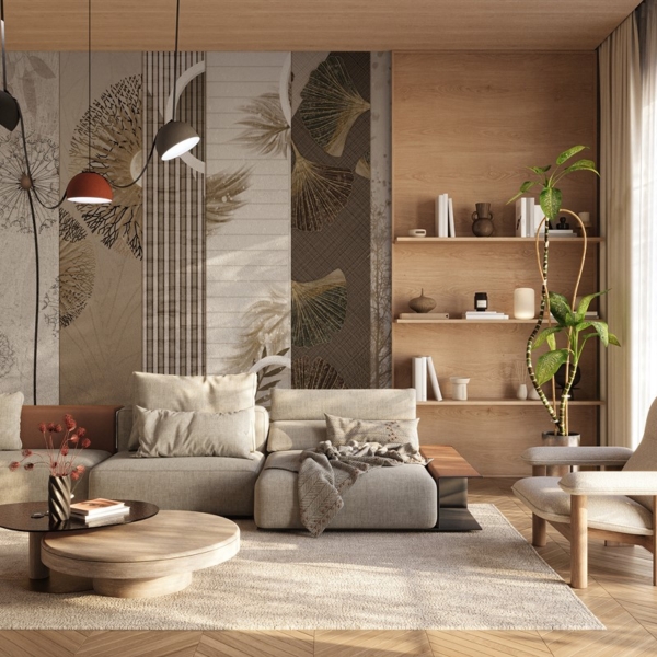Fototapetai Geometrinė gamtos mozaika