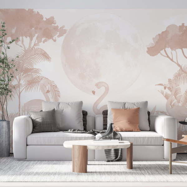 Fototapetai Mėnulio flamingo poravimasis