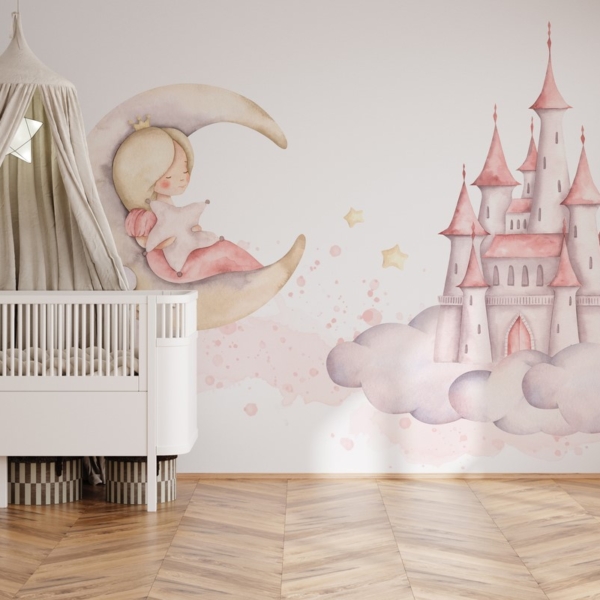 Fototapetai Princesė ant mėnulio