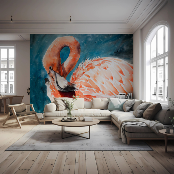 Fototapetai Flamingo turkio spalvos