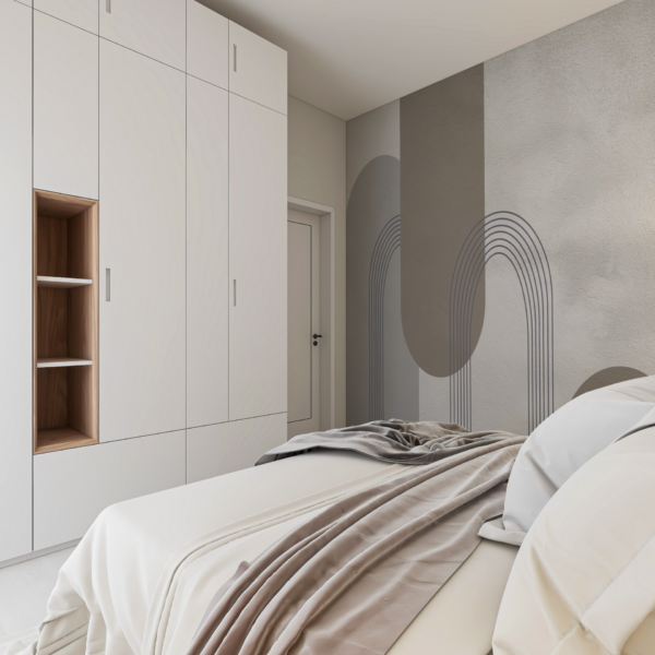Fototapetai Modernus betonas su geometriniu motyvu
