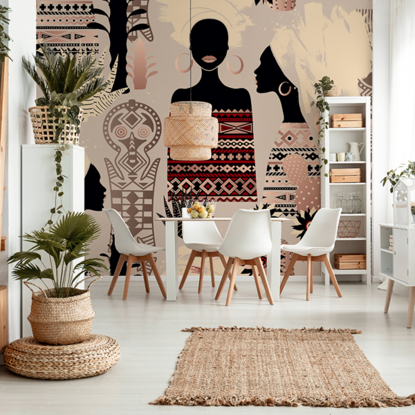 Fototapetai Afrikos moterys ir etniniai modeliai