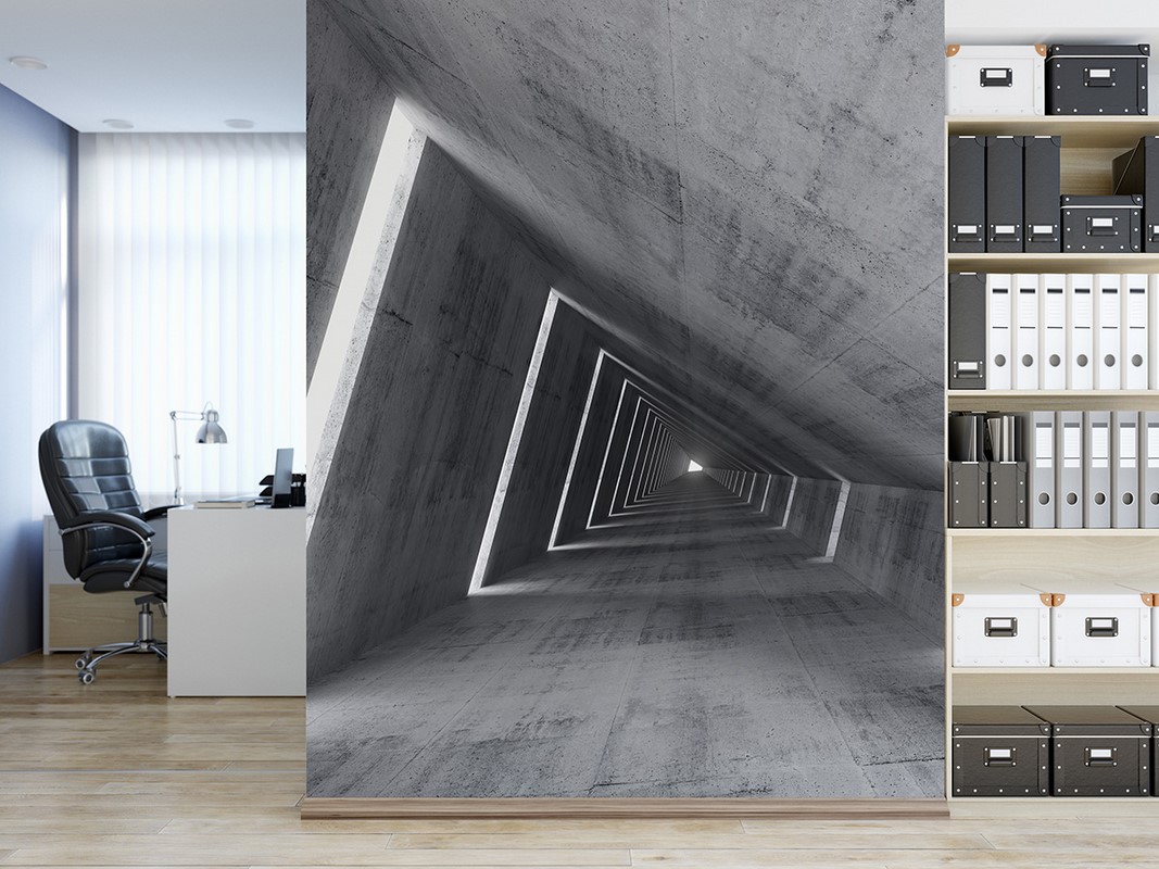 Fototapetai Betono koridorius 3D