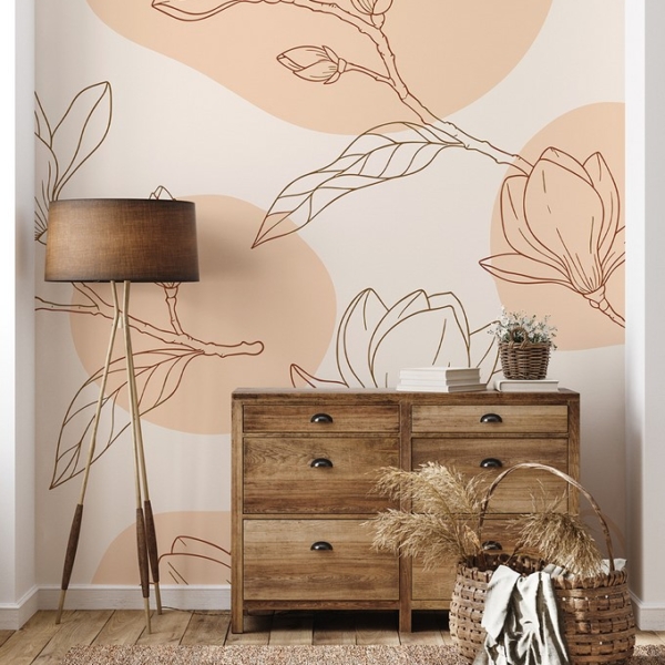 Fototapetai Persikų magnolijos