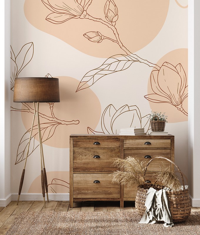 Fototapetai Persikų magnolijos