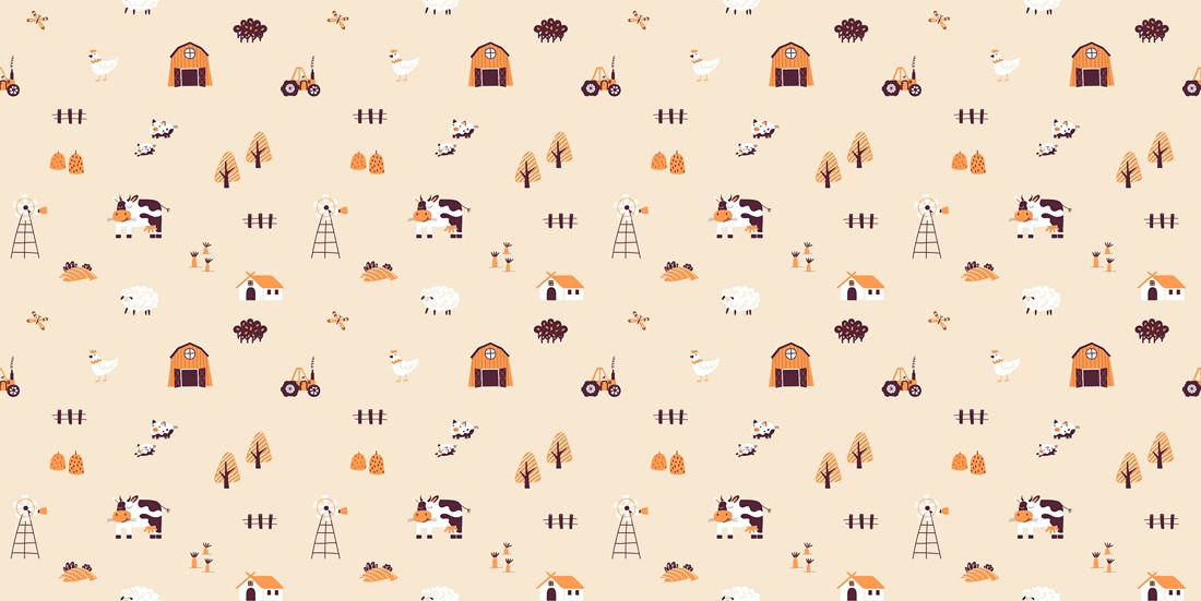 Fototapeta-Farma-Pattern-2487434935