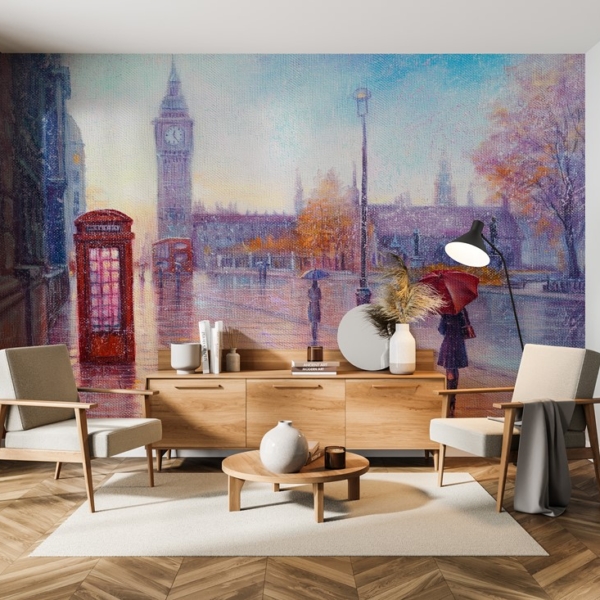 Fototapetai Londonas lietuje