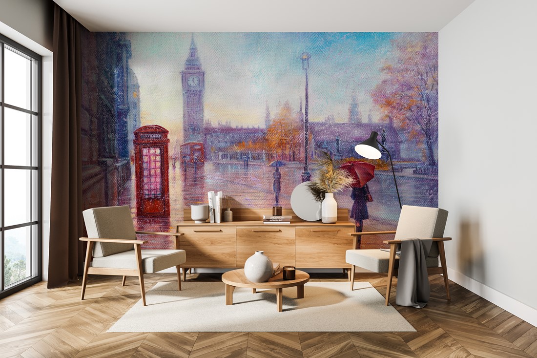 Fototapetai Londonas lietuje