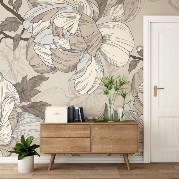 Fototapetai Magnolijos smėlio spalvos