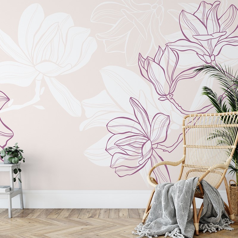 Fototapetai Magnolijos kontūre