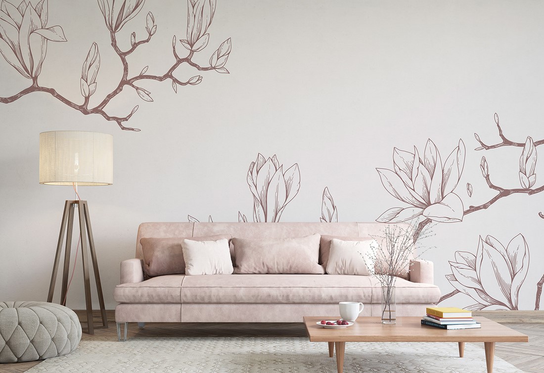 Fototapetai Nupieštos magnolijos
