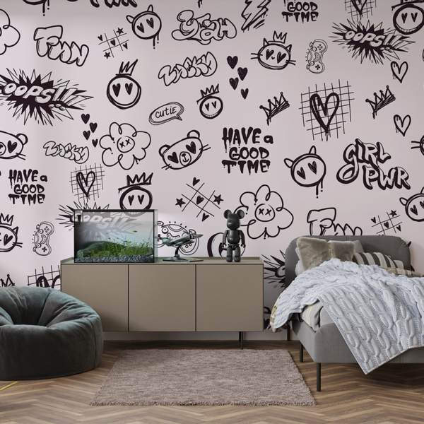 Fototapetai Grafiti mergaitėms Merginų galia