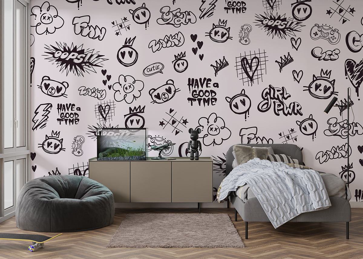 Fototapetai Grafiti mergaitėms Merginų galia