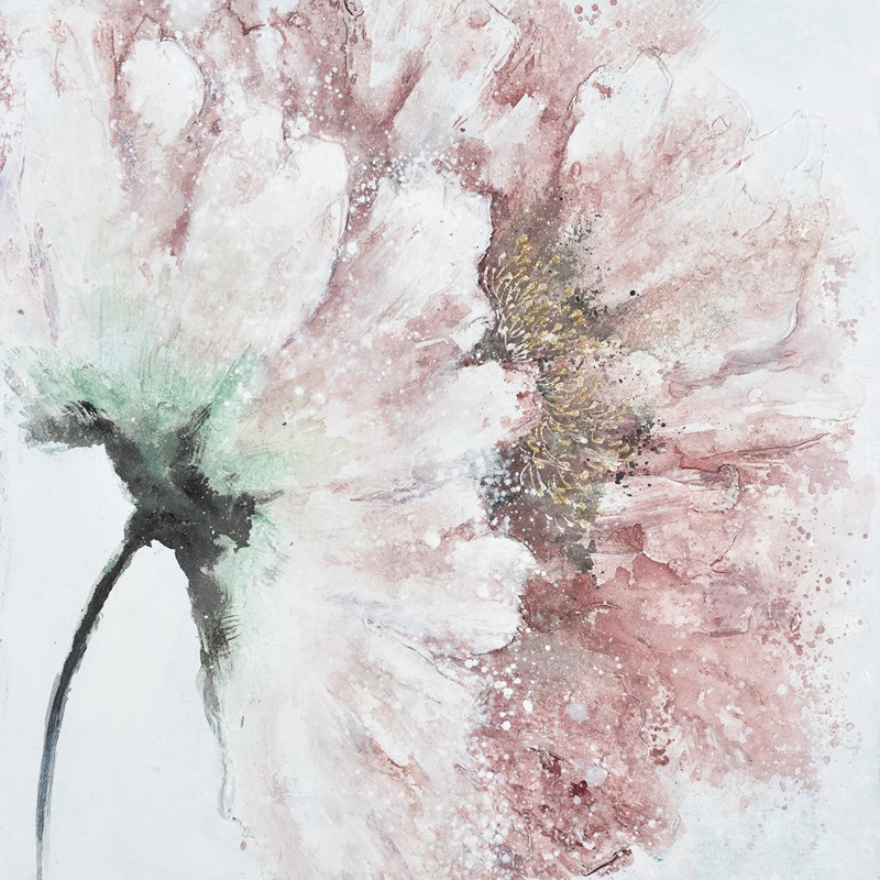 An,Open,Flower,,Pale,Pink,,Home,Hanging,Painting,,Acrylic,Paint,